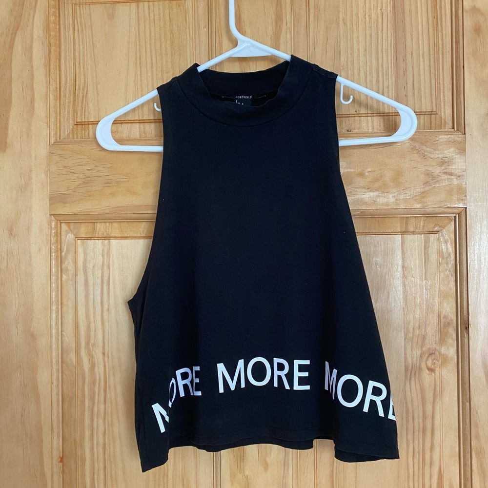 Forever 21, Small, Black “MORE” Tank